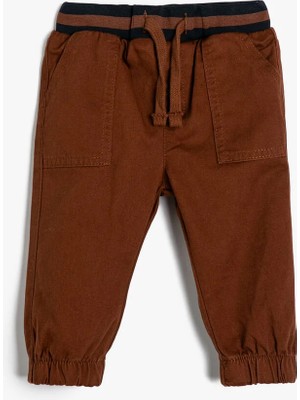 Koton Jogger Pantolon Cep Detaylı Beli Lastikli Pamuklu