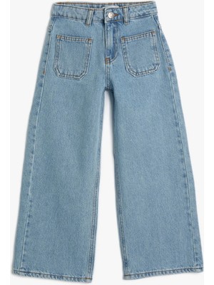Koton İspanyol Paça Kot Pantolon Cep Detaylı Normal Bel - Flare Jean