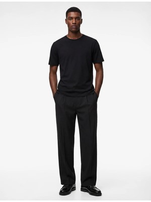 Koton Kısa Kollu Pamuklu Bisiklet Yaka Basic Slim Fit Tişört