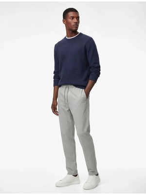 Koton Regular Fit Cepli Beli Bağcıklı Kumaş Pantolon