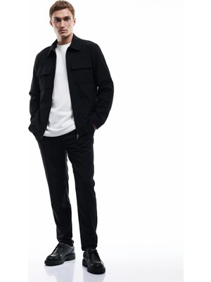 Koton Beli Bağcıklı Katlamalı Paça Cep Detaylı Slim Fit Pantolon