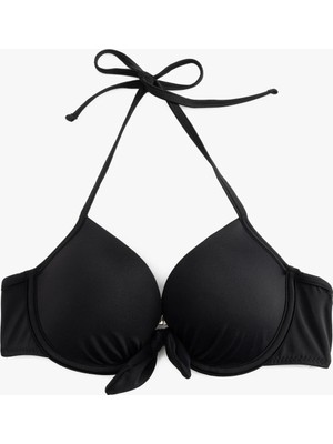 Koton Fiyonk Detaylı Kalp Yaka Dolgulu Bikini Üstü