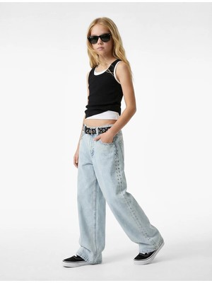 Koton Pamuklu Cepli Geniş Paça Denim Pantolon