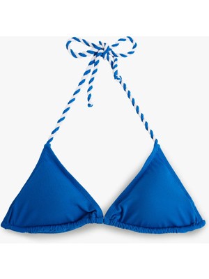 Koton V Yaka Boyundan Bağlamalı Ipli Üçgen Bikini Üstü