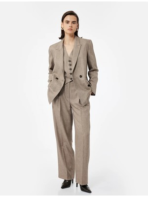 Koton Kruvaze Yaka Uzun Kollu Oversize Blazer Ceket