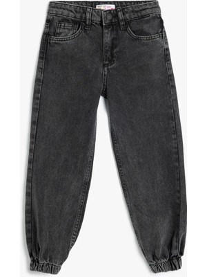 Koton Kot Pantolon Beli ve Paçası Lastikli Pamuklu - Jegging Jean