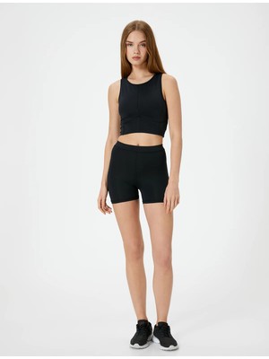 Koton Spor Kısa Tayt Standart Bel Slim Fit
