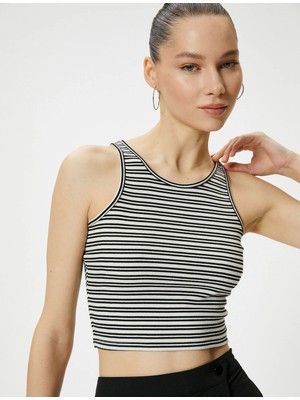 Koton Crop Atlet Baskılı U Yaka Pamuklu