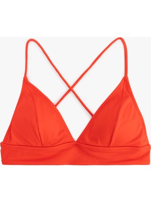 Koton Bağlama Detaylı Arkası Çapraz Askılı Bralet Bikini Üstü