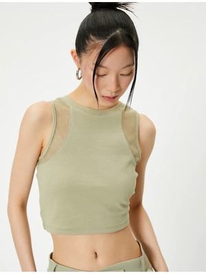 Koton Mesh Detail Tank Top