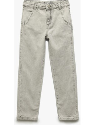Koton Beli Ayarlanabilir Lastikli Cep Detaylı Pamuklu Denim Pantolon