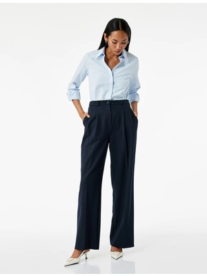 Regular Fit Klasik Yaka Uzun Kollu Poplin Gömlek