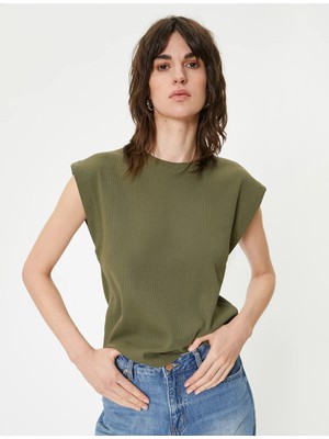 Koton Bisiklet Yaka Tişört Slim Fit Kısa Kollu