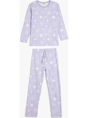 Koton Pijama Takımı Yıldız Baskılı