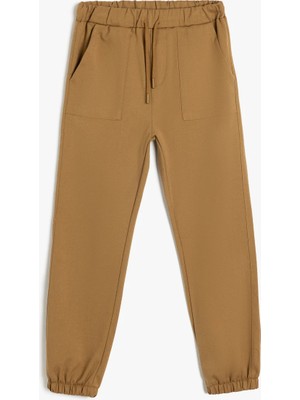 Koton Standart Bel Cepli Düğme Detaylı Basic Jogger Pantolon