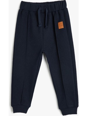 Koton Jogger Eşofman Altı Beli Bağlamalı Aplike Detaylı