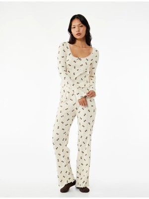 Ayıcık Baskılı Pijama Altı