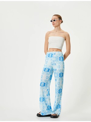 Koton Bol Paça Pantolon Batik Desenli Normal Bel