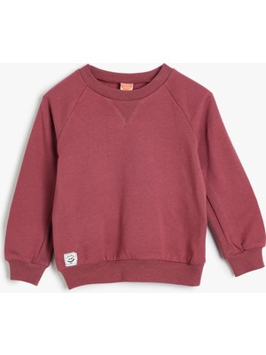 Koton Basic Sweat Uzun Kollu Şardonlu Pamuklu