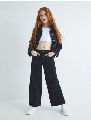 Koton Ispanyol Paça Kot Pantolon Cep Detaylı Normal Bel - Flare Jean
