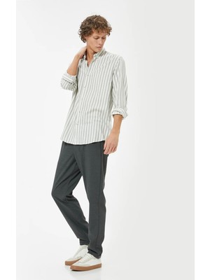 Koton Chino Pantolon Slim Fit Beli Bağcıklı Katlamalı Paça Cep Detaylı