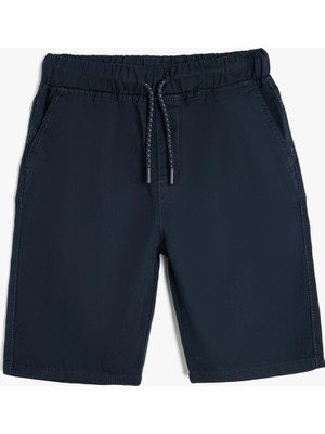 Koton Erkek Çocuk 5 - 6 Yaş Dropsuz Lacivert Renk Shorts Rahat Kullanım İçin