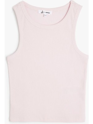 Koton Bisiklet Yaka Kolsuz Pamuklu Slim Fit Kadın Atlet