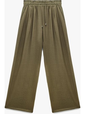 Koton Regular Fit Viskon Geniş Paça Palazzo Pantolon