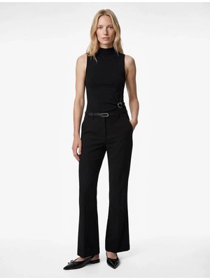 Koton Slim Fit Normal Bel Kemerli Ispanyol Paça Pantolon