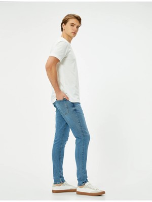 Koton Erkek Jean Pantolon Açık Indigo 4Sam40057Nd Mıchael