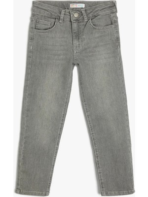 Koton Rahat Bol Kesim Kot Pantolon- Regular Jean