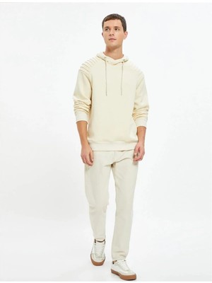Koton 4Wam70033Mk 054 Bej Erkek Pamuk Jersey Sweatshirt