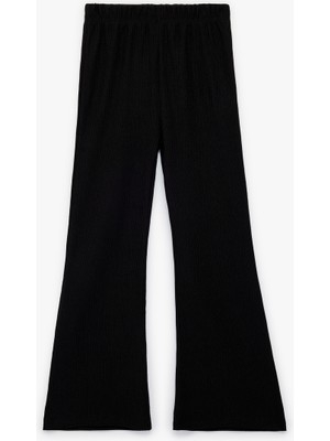 Koton Bürümcük Kumaş Beli Lastikli Ispanyol Paça Pantolon