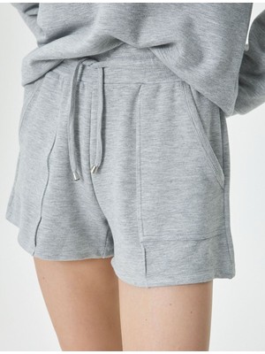 Koton Sweat Şort Beli Bağcıklı Cep Detaylı Viskon