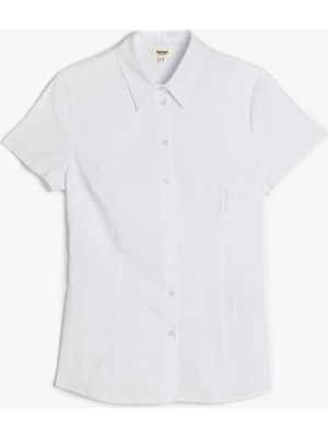 Koton Slim Fit Klasik Yaka Kısa Kollu Gömlek