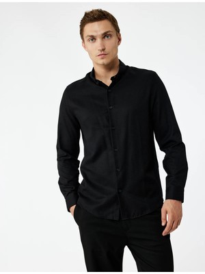 Slim Fit Uzun Kollu Düğmeli Klasik Yaka Gömlek