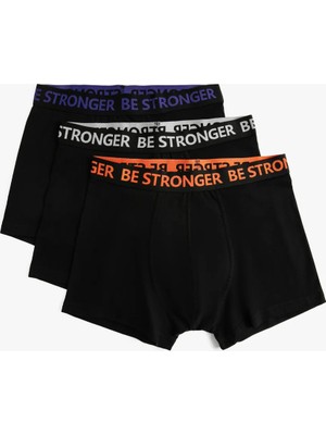 Koton 3'lü Boxer Seti Slogan Baskılı