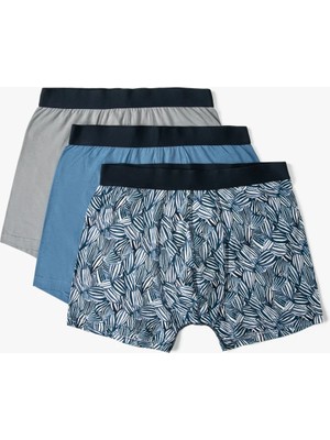 Koton 3'lü Boxer Seti Yaprak Baskılı Çok Renkli