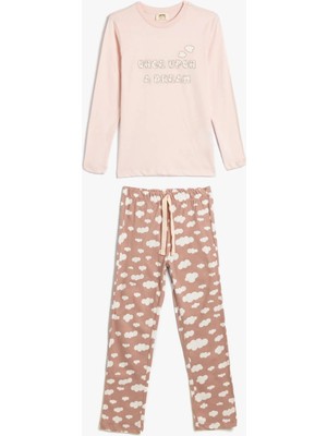 Koton Pamuklu Pijama Takımı Baskılı