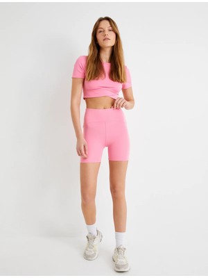 Koton Biker Tayt Spor Yüksek Bel Dikiş Detaylı Slim Fit