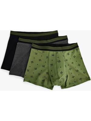 Koton 3'Lü Boxer Seti Pamuklu Oyun Baskılı