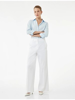 Slim Fit Uzun Kollu Klasik Yaka Poplin Gömlek