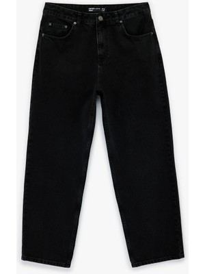 Koton Normal Bel Bol Kalıp Pamuklu Baggy Jean Pantolon