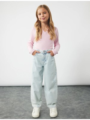 Koton Pamuklu Cep Detaylı Paraşüt Kesim Denim Pantolon