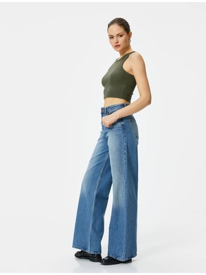 Koton Crop Atlet Ribanalı Bisiklet Yaka