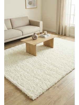 Anaska Home Modern Desensiz Krem Halı Salon Halısı Oturma Odası Halısı Çocuk Halısı Yumuşak Özel Ölçü Halı