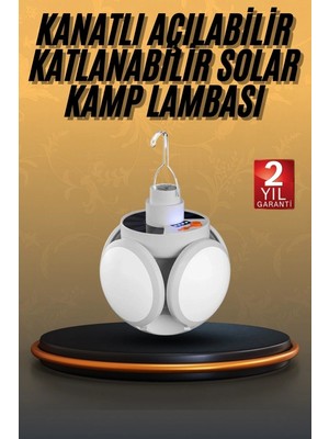 Epilons 5 Kanatlı Bahçe Aydınlatma Led Askılı Solar Güneş Enerji Usb Sarjlı