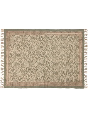 Yargıcı Çiçek Desenli Dikdörtgen Kilim(120x180 Cm)
