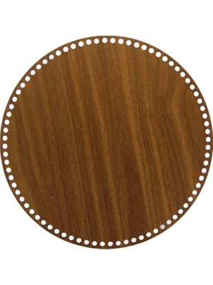 Ala Depo 30 cm Ceviz Ahşap Sepet Tepsi Tabanı 3 mm MDF Çift Yüz Lazer Kesim Özellikli