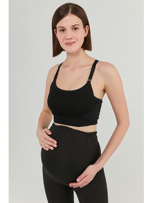 Penti New Mom Seamless Active Spor Sütyeni Siyah Renk Dikişsiz Rahatlık ve Gün Boyu Destek Sunar